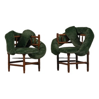 Vintage Bobbin Chairs from Corina Olaru, Holland, 1930s, Set of 2 For Sale