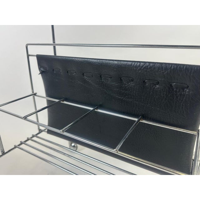 Vintage German Mini Bar Cart with Magazine Rack from Voss, 1970s For Sale - Image 13 of 14