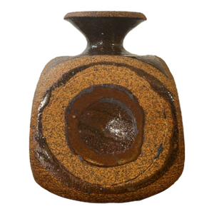 Vintage Mid-Century Modern Studio Ceramic Weed Pot Vase, Signed