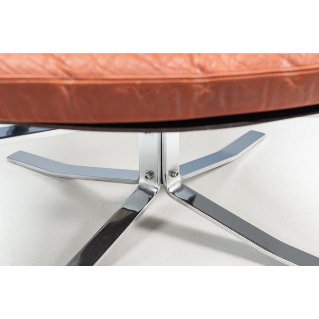 Falcon Lounge Chair Leather and Metal by Sigurd Ressell for Vatne Møbler, 1970 For Sale - Image 12 of 17