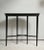 Black Bespoke Ebonized Demilune Console on Tapered Legs For Sale - Image 8 of 9