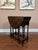 Petite Antique English Side Sofa Table Barley Twist Drop Leaf Gateleg Carved Oak For Sale - Image 9 of 18