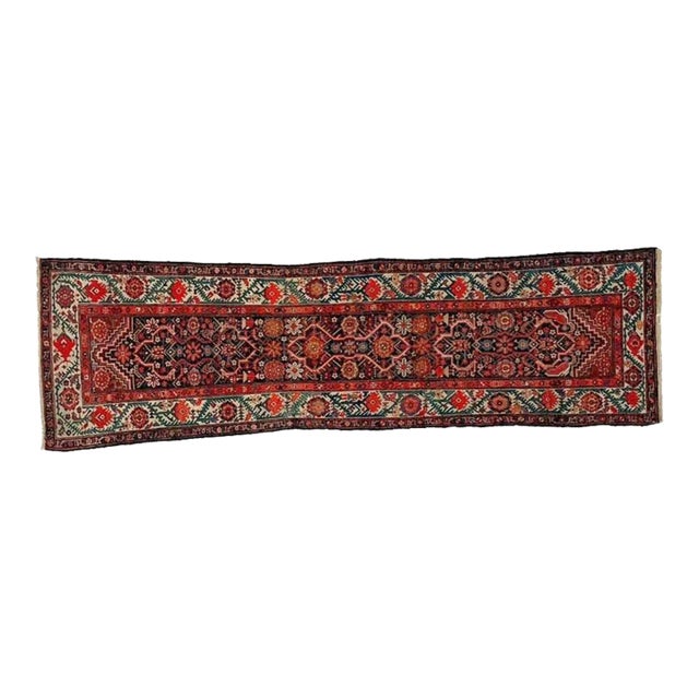 1920's Antique Malayer Runner, 3'4" X 11'9" For Sale