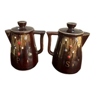 Vintage 1970s Mid-Century Modern Salt & Pepper Shakers, Made in Japan For Sale