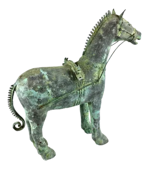 1930s Vintage Ancient Chariots of the Zhou Dynasty Bronze Horse