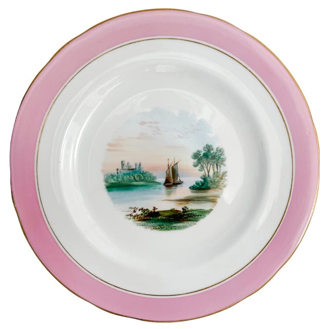 Antique English Scenic Landscape Dinner Plates - Set of 10 For Sale In San Diego - Image 6 of 12