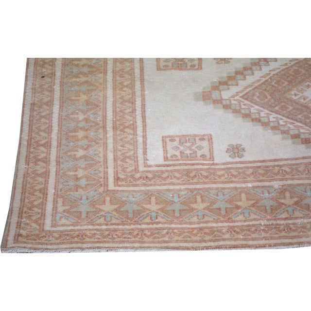 Vintage Turkish Hand Knotted Wool Rug, 4'x5'9" For Sale - Image 4 of 4
