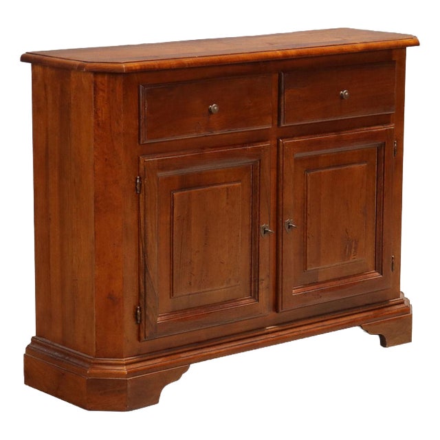 20th Century Scalloped Walnut Sideboard, Italy For Sale