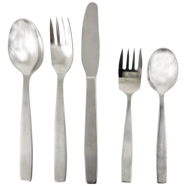 Austrian 2050 Six Persons Flatware Cutlery by Helmut Alder for Amboss, 1950s, Set of 34 For Sale - Image 9 of 9