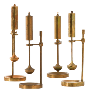 Oil Lamps in Brass from Ilse D. Ammonsen, 1950s, Set of 4