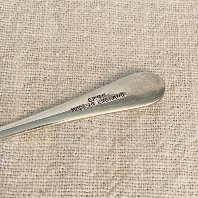 Metal Vintage English Silver-Plated Dome Lid Butter or Caviar Dish With Glass Insert and Knife For Sale - Image 7 of 12