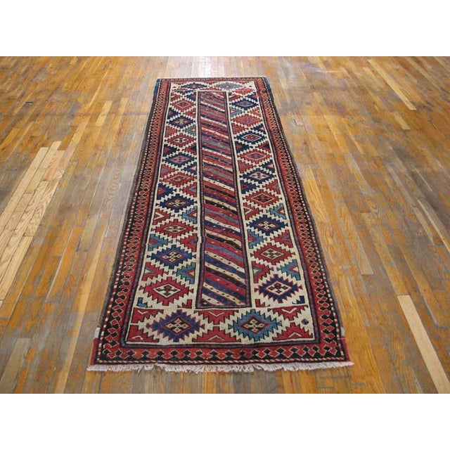 Late 19th Century N.W. Persian Carpet ( 3'2" x 9'2" - 97 x 280 ) Handmade antique NW Persian carpet. This Persian tribal...