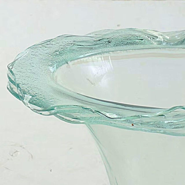 Tony Evans Monumental Blown Art Glass Trumpet Vase, Late 20th Century For Sale In Columbus - Image 6 of 6