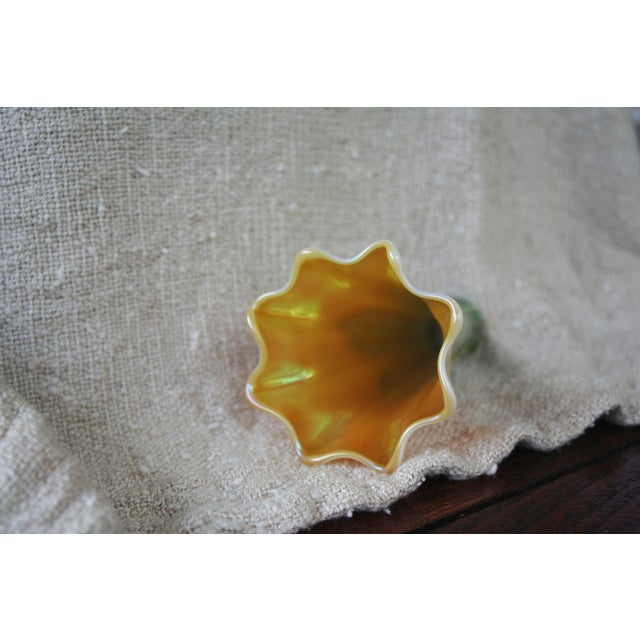 Lundberg Studios 1980s Lundberg Studios Floral Glass Shade For Sale - Image 4 of 7