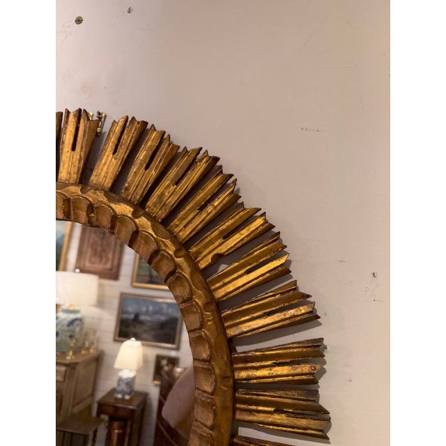 Vintage Sunburst Mirror For Sale In Nashville - Image 6 of 8