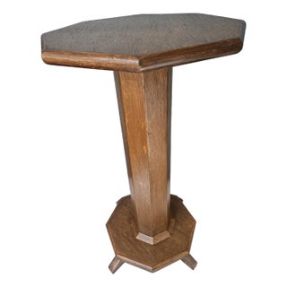 American Arts and Craft/Mission Oak Pedestal Plant Stand For Sale