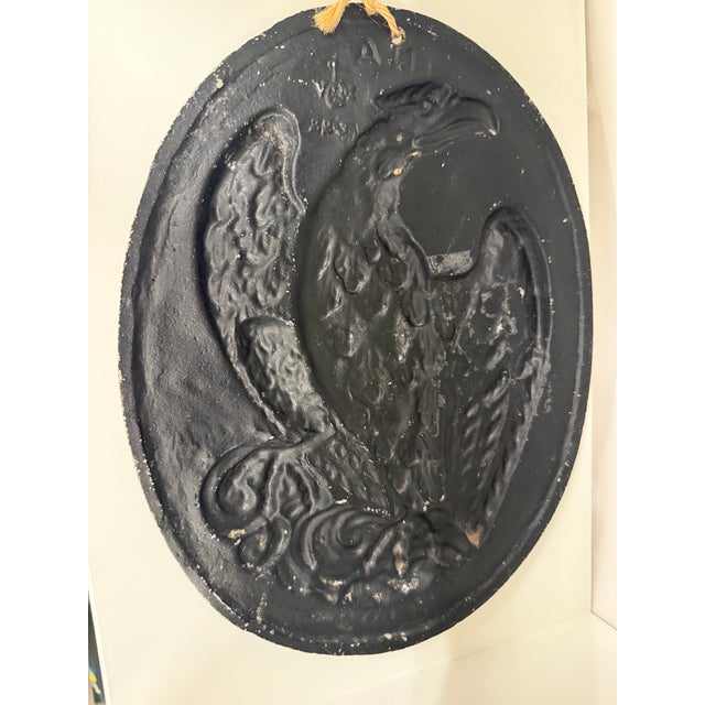 Mid 20th Century Cast Iron Eagle Plaque — Ina 1792 Federal Eagle Wall Hanging For Sale - Image 5 of 5