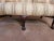 Queen Anne Wingback Settee Loveseat | Upholstered Accent Bench | Queen Anne Style For Sale - Image 3 of 8
