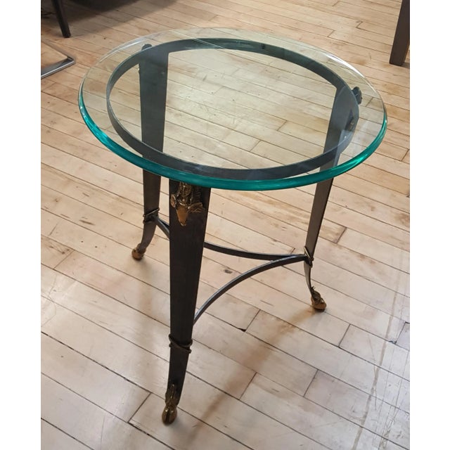 Traditional Maitland-Smith Glass Top Occasional Table For Sale - Image 3 of 13