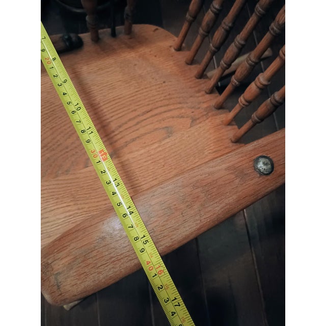 Antique Child's Oak Rocker For Sale - Image 12 of 16