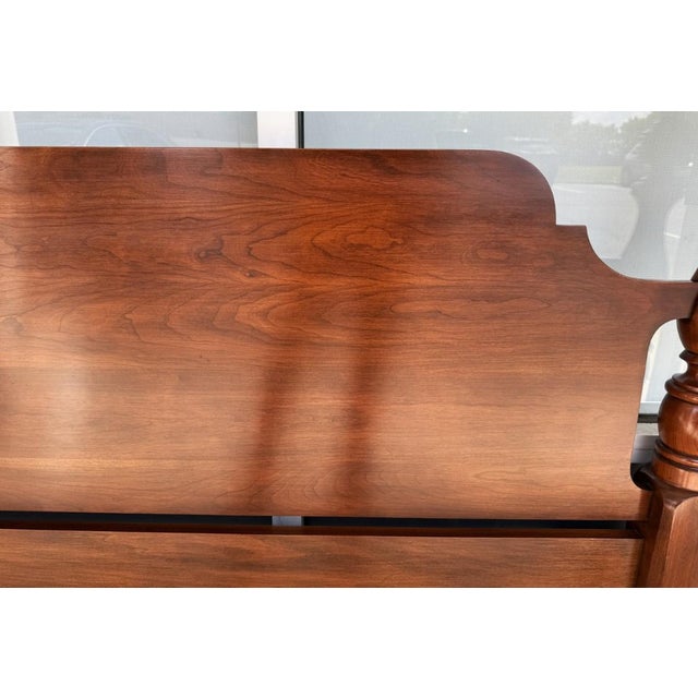 Brown Henkel Harris Solid Black Cherry Full Size Headboard Model No. 118 For Sale - Image 8 of 13