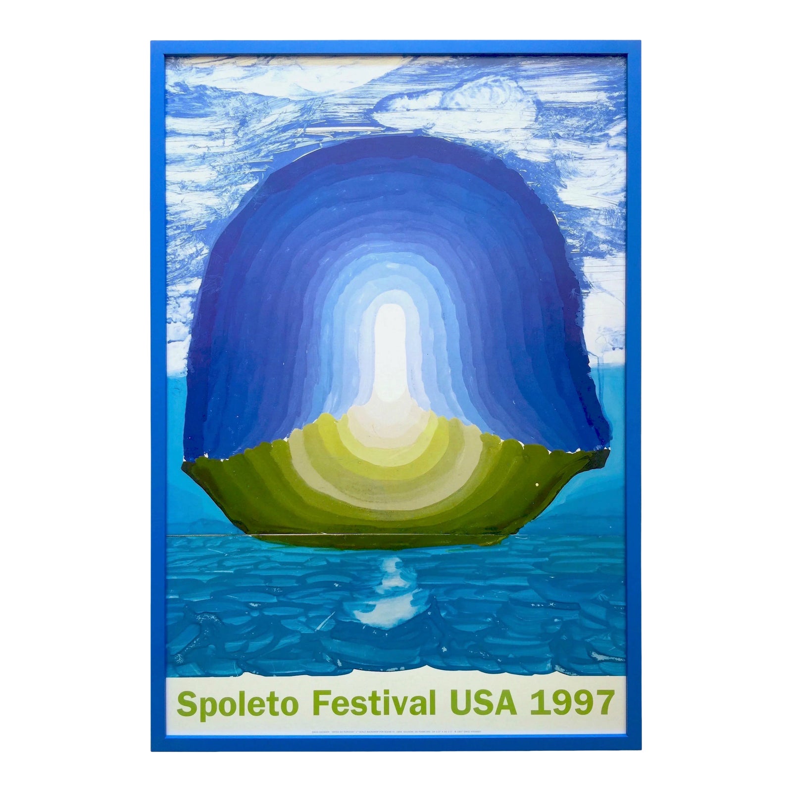 David Hockney Vintage 1997 Lithograph Print Framed Spoleto