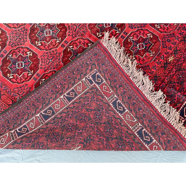 Fine Quality Red Bokhara Hand-Knotted Wool Rug - 7'9" X 5'5" For Sale - Image 15 of 16