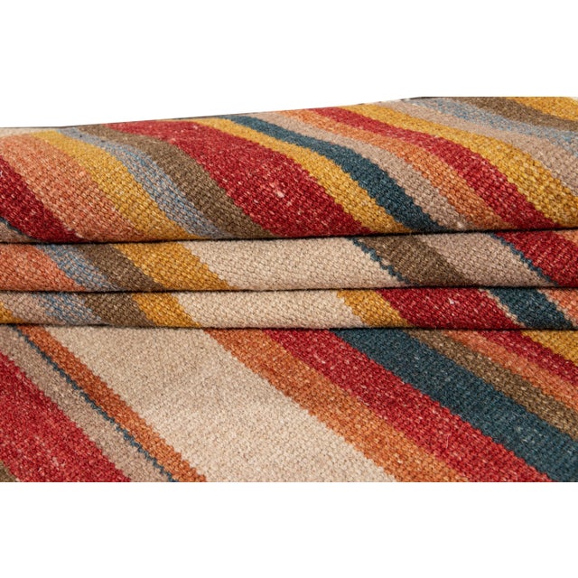 2010s 21st Century Modern Kilim Rug 6 '6'' X 9' 4''. For Sale - Image 5 of 13