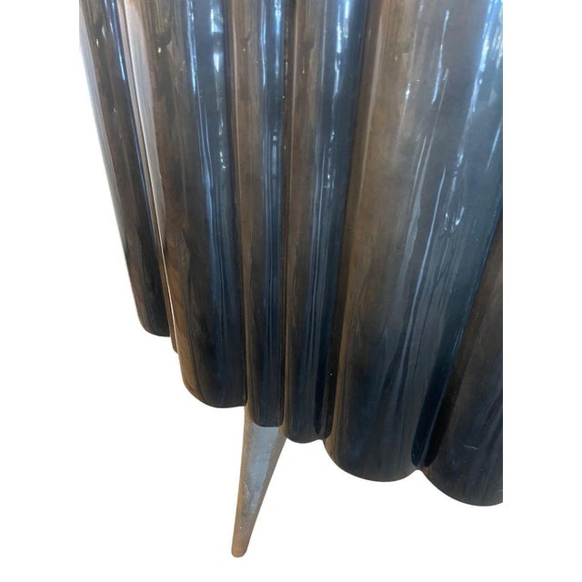 Paper Sculptural Parchment Bar Cabinet With Radiant Ombre Finish. u.s.a. 1980's. For Sale - Image 7 of 8