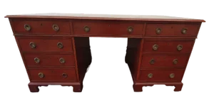 Victorian English Desk in Flaming Mahogany