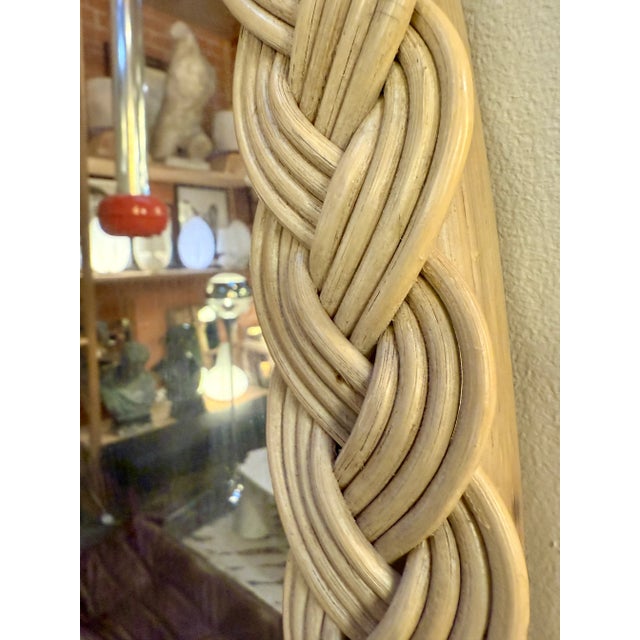 1970s Italian Oval Rope-Wrapped Mirror, 1970s For Sale - Image 5 of 6