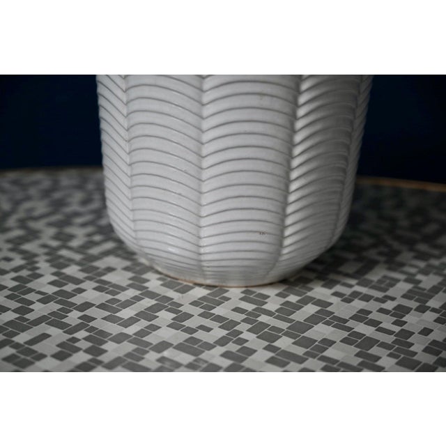 White Earthenware Cachepot from Söndgen Keramik, West Germany, 1960s For Sale - Image 4 of 7