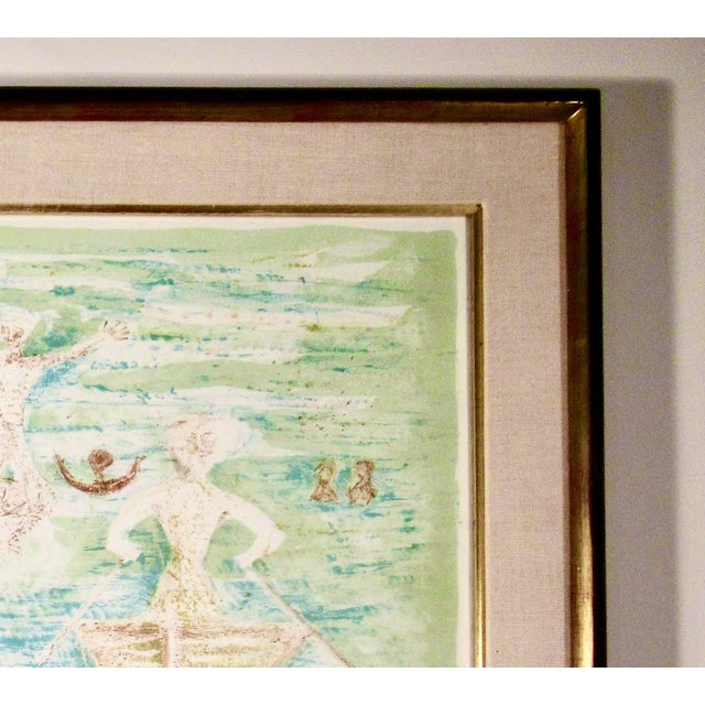 Blue Massimo Campigli, 1895-1971 Le Bagnanti 1955 Reproduction Print For Sale - Image 8 of 8