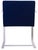 Ludwig Mies van der Rohe Brno Flat-Bar Chair in Navy Luxe Suede, Lunar Gloss Frame For Sale - Image 4 of 6