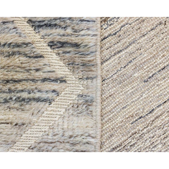 Textile Hand-Knotted Wool Rug by Azele Studio For Sale - Image 7 of 13