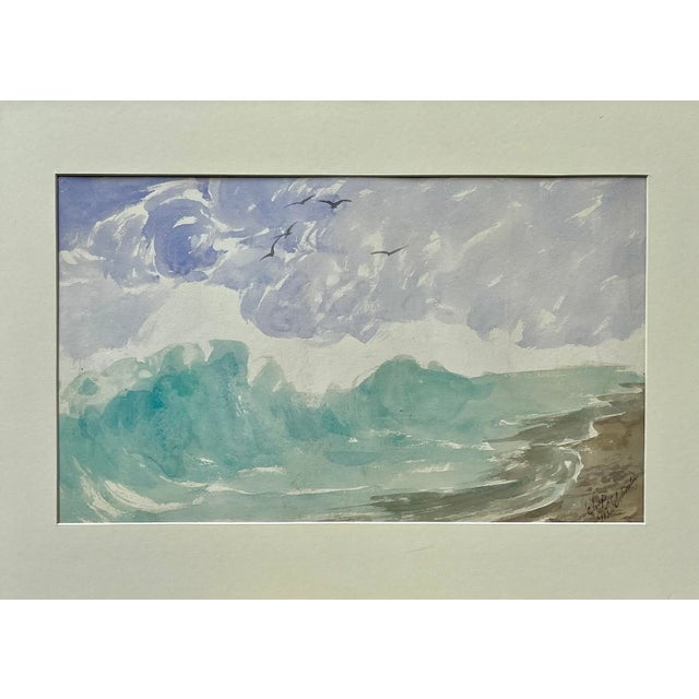 An original antique watercolor painting on paper circa 1900 by Willard C. Schouler (1852-1934) signed lower right and...