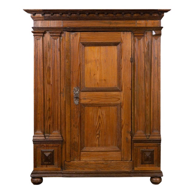 Baroque Buffet Cupboard in Oak and Pine For Sale