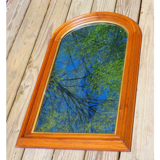 Large Antique Arched Top Hall Pier Mirror Victorian Mercury Mirror For Sale - Image 4 of 10