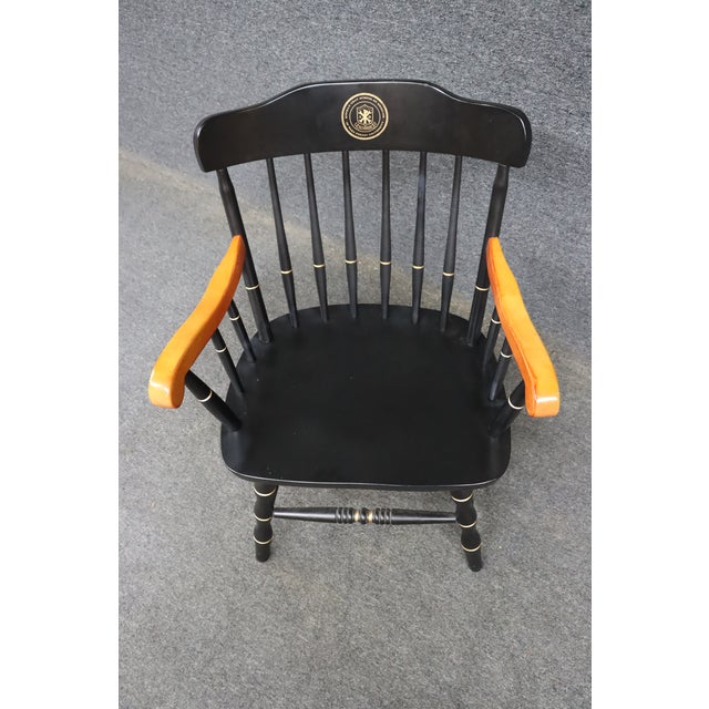 Wake Forest University Bowman Gray School of Medicine Commemorative Windsor Armchair For Sale In Philadelphia - Image 6 of 9