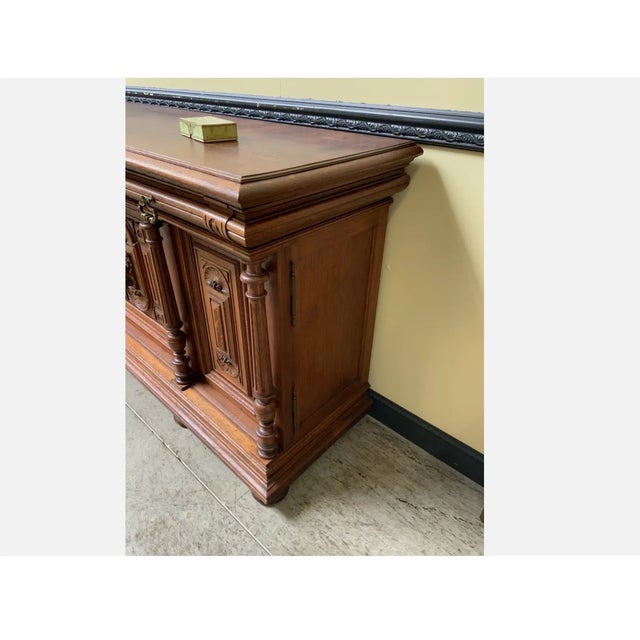 Late 19th Century Antique Credenza in Oak, 1880 For Sale - Image 5 of 9