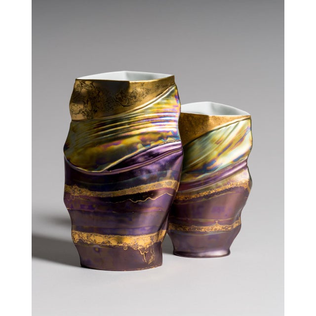 Porcelain Eosin Vases by Johan Van Loon and Helmut Drexler for Rosenthal, 1990s, Set of 2 For Sale - Image 17 of 18