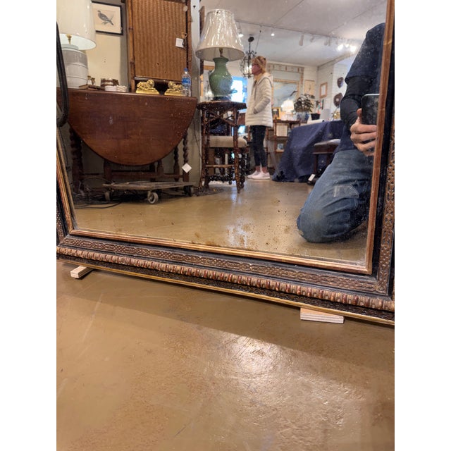 19th Century Black and Gold Louis Phillipe Mirror For Sale - Image 11 of 14
