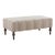 Mirasol Scalloped Ottoman, CUSTOM FOR GREYHUNT INTERIORS Natural Linen w Sundance Contrast Welt For Sale