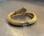 Mid-Century Modern Cartier Style Gold Tone Rhinestone Snake Cuff Bracelet For Sale - Image 3 of 3