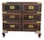 Chest of Drawers in Hardwood and Brass, 1890s For Sale