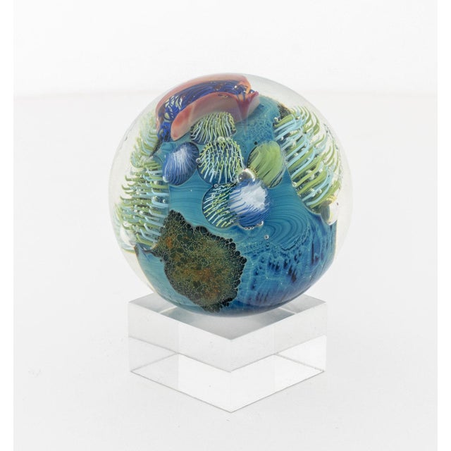 American John Simpson "Planet" Art Glass Paperweight, 2018 For Sale - Image 3 of 9