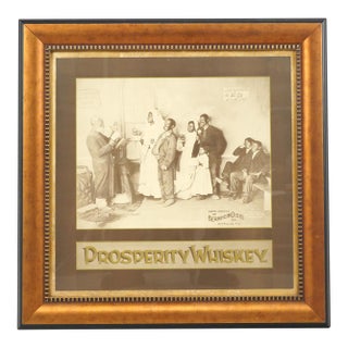 Framed 1897 Print Advertisement for Prosperity Whiskey For Sale