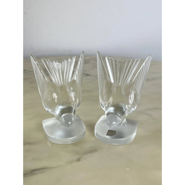 Crystal Bookends by Lalique, France, 1980s, Set of 2 For Sale - Image 4 of 11