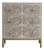 Arabesque Bone Inlay Three-Drawer Chest - Grey by House of Jaipur For Sale