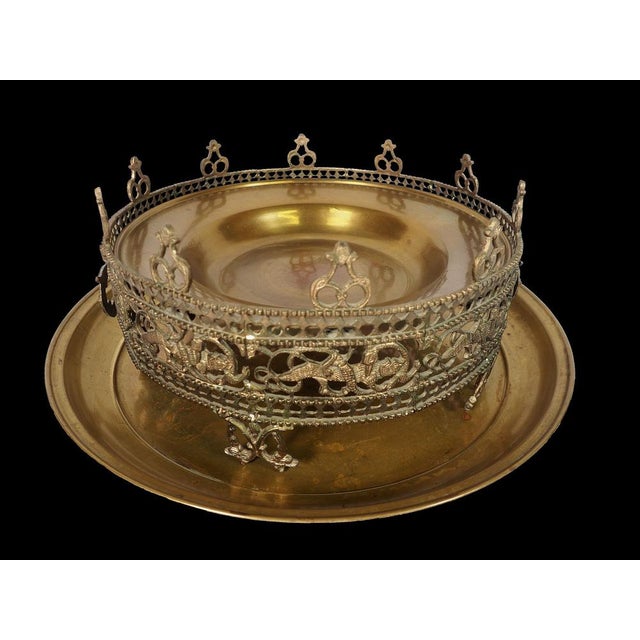 Large Islamic Bowl in Brass, 1940s For Sale - Image 13 of 14